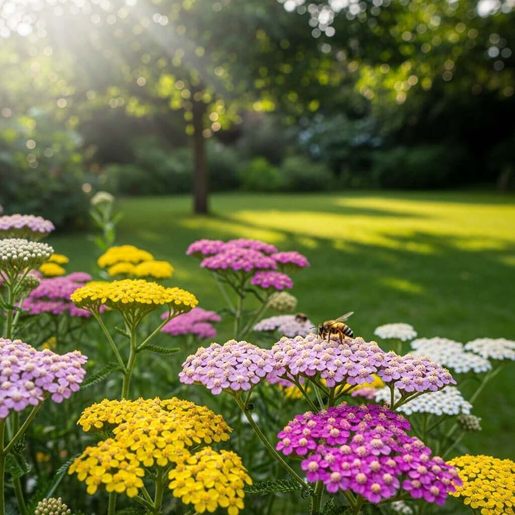 Garden Flowers That Attract Bees and Pollinators 12 Yarrow-flowers