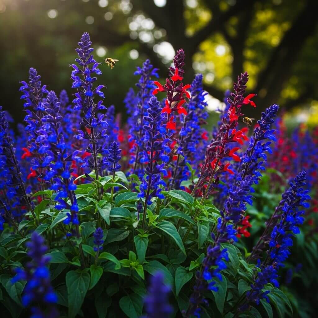 Garden Flowers That Attract Bees and Pollinators 16 Salvia-flowers
