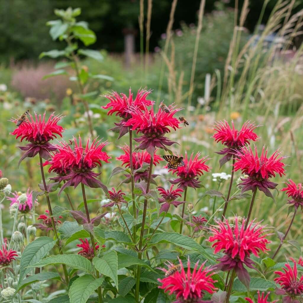 Garden Flowers That Attract Bees and Pollinators 4 Bee-Balm-flowers