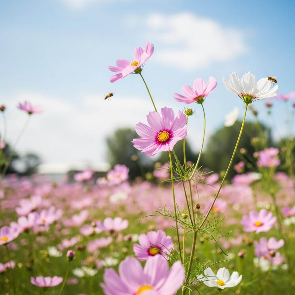 Garden Flowers That Attract Bees and Pollinators 9 Cosmos-flowers