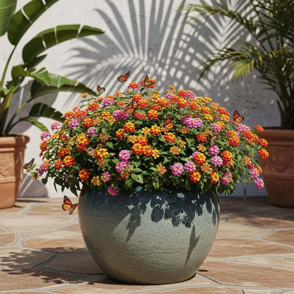 10 Garden Flowers That Thrive in Containers (and Look Stunning Too!) 7 Lantana-The-Butterfly-Buffet