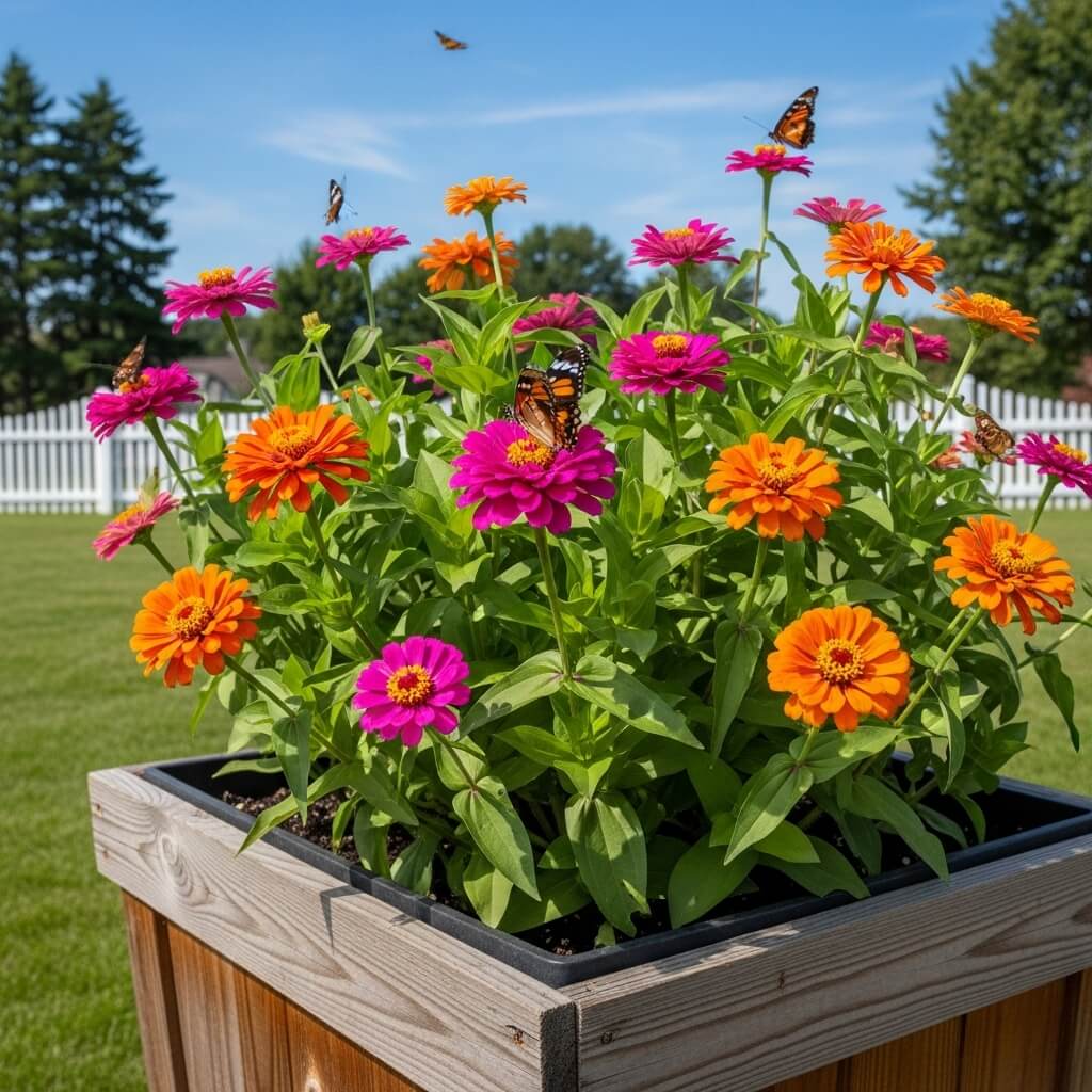 10 Garden Flowers That Thrive in Containers (and Look Stunning Too!) 4 Zinnias–Your-Easy-Breezy