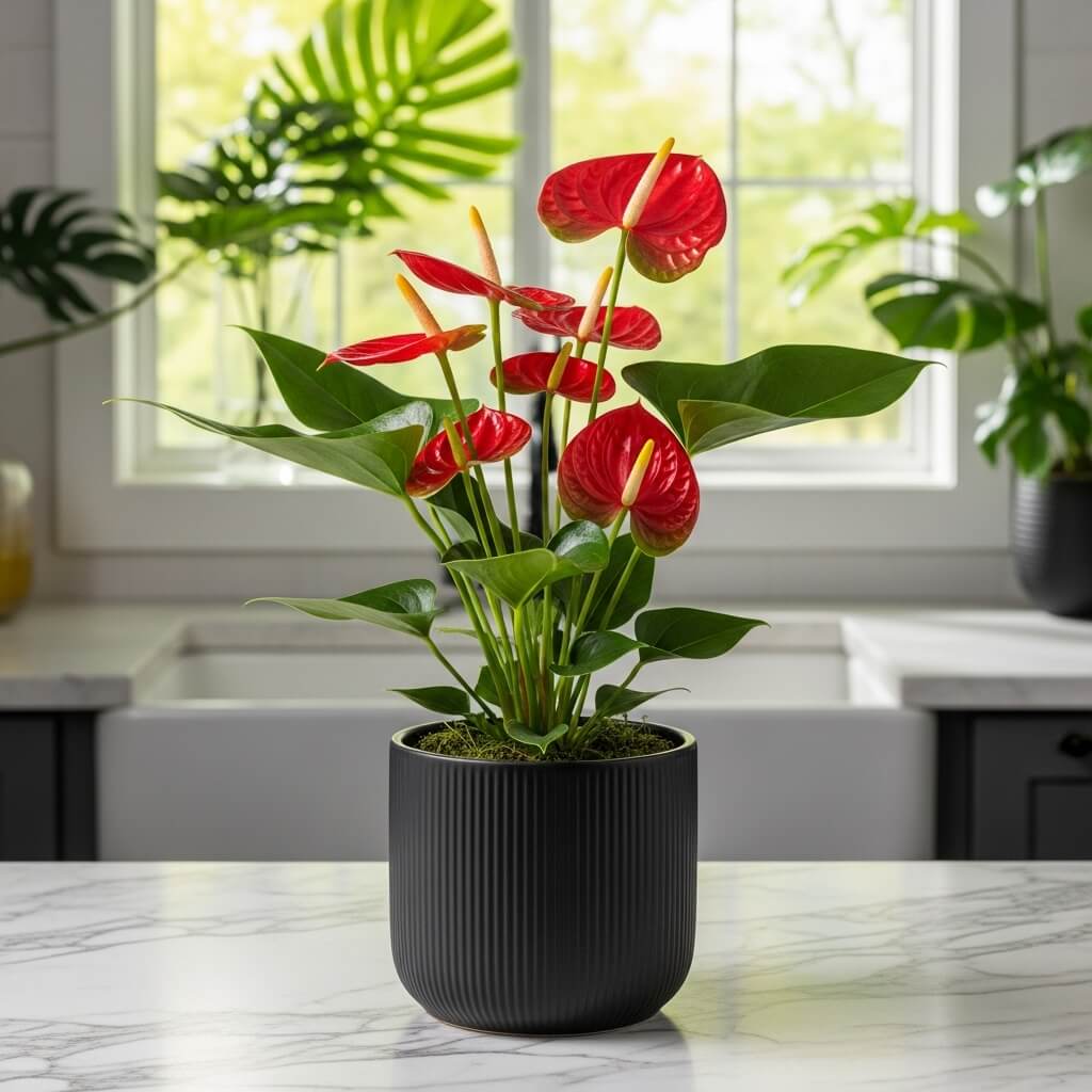 10 Best Indoor Flowers That Will Brighten Up Your Home Instantly 4 red anthurium flower