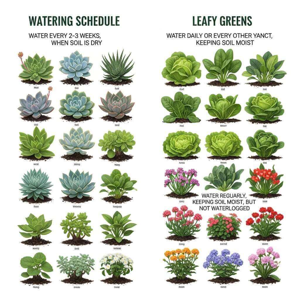 Water Less, Grow More: 10 Expert Tips for Healthy Plants 6 Adjust According to Plant Type