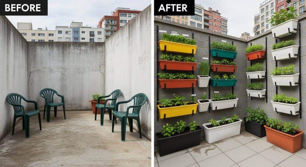 Before & After: 10 Jaw-Dropping Garden Projects That Completely Transformed your Space 9 Container Garden Patio