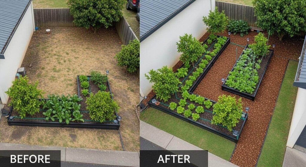 Before & After: 10 Jaw-Dropping Garden Projects That Completely Transformed your Space 5 L-Shaped Garden
