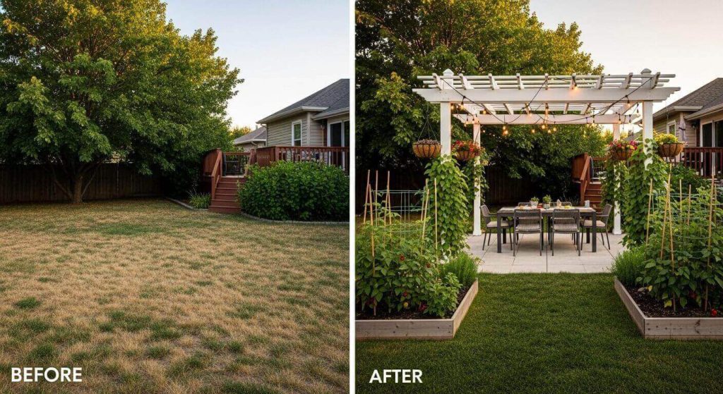 Before & After: 10 Jaw-Dropping Garden Projects That Completely Transformed your Space 8 Pergola Garden Paradise
