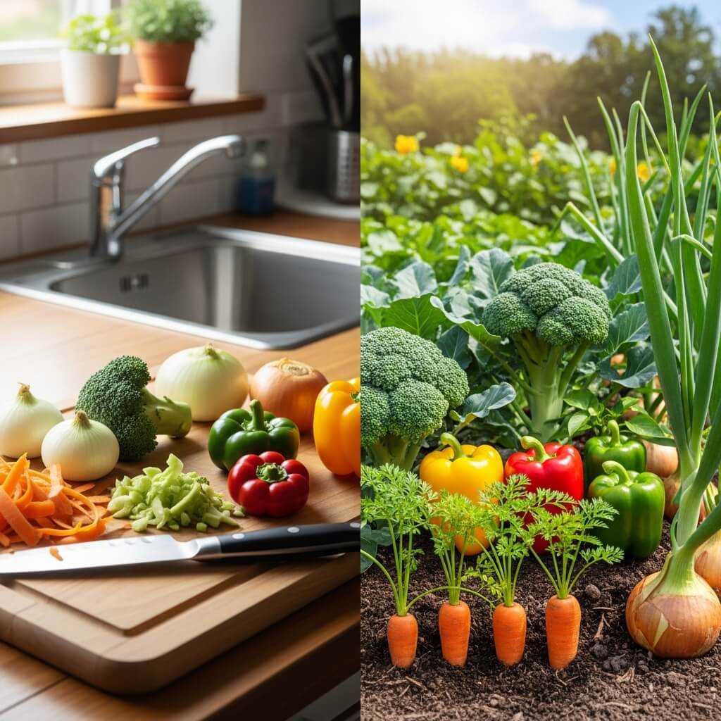 How to Clone Vegetables from Kitchen Scraps — No Seeds Needed 9 Before & After Cloning